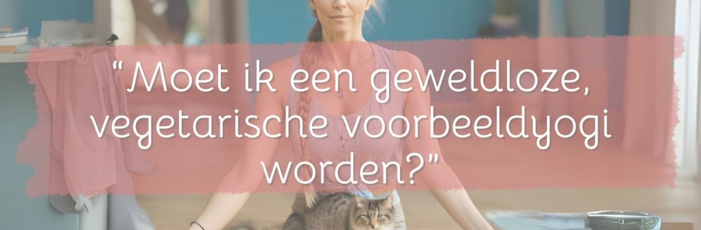 Moet ik een geweldloze, vegetarische voorbeeldyogi worden?